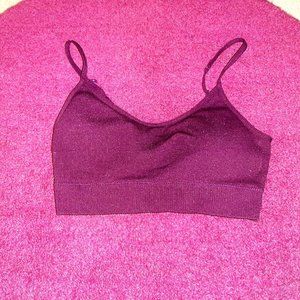 Dark purple padded crop top